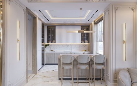 Дизайн интерьера квартиры 133 кв. м в Москве