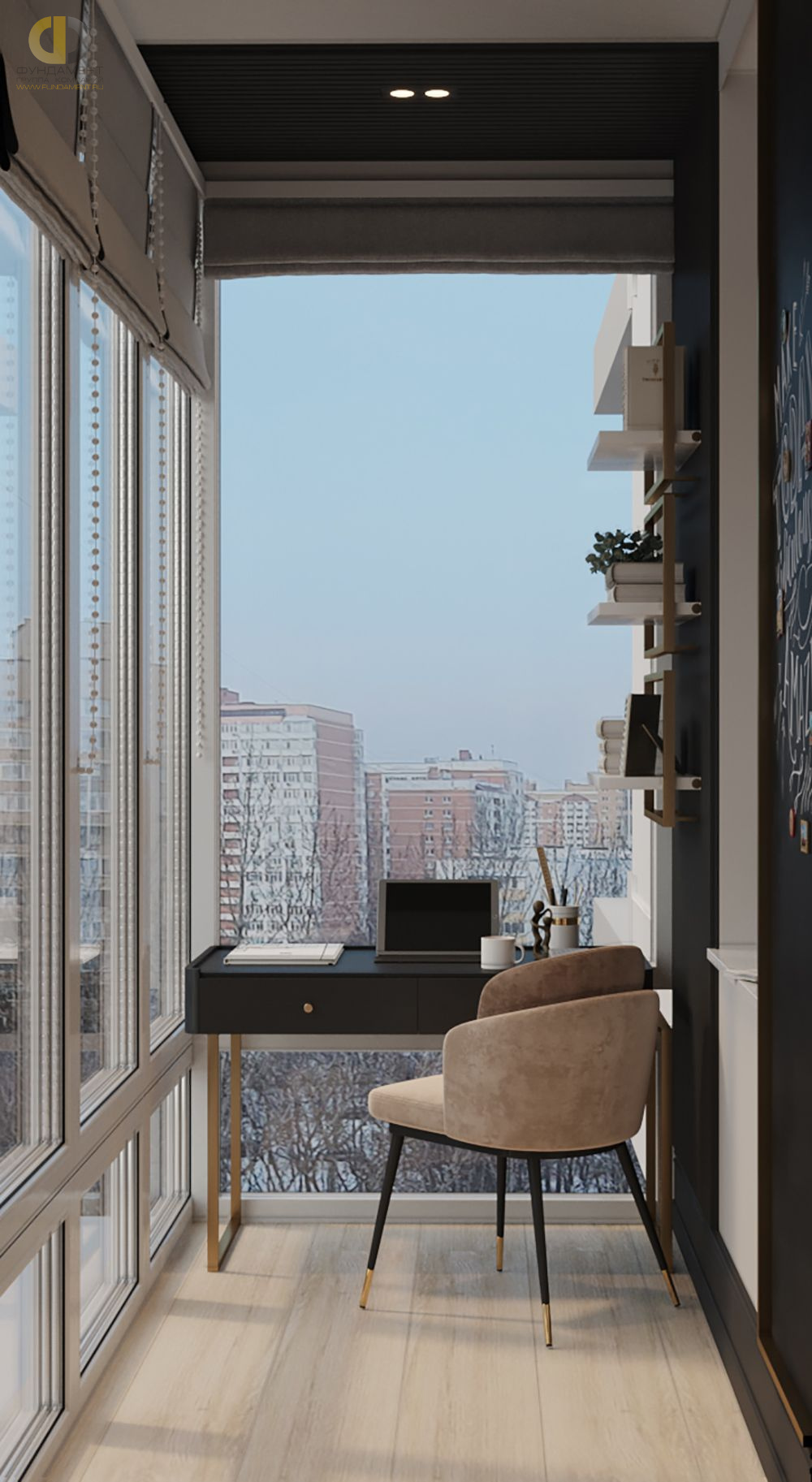 Дизайн балкона в стиле неоклассическом – фото 69
