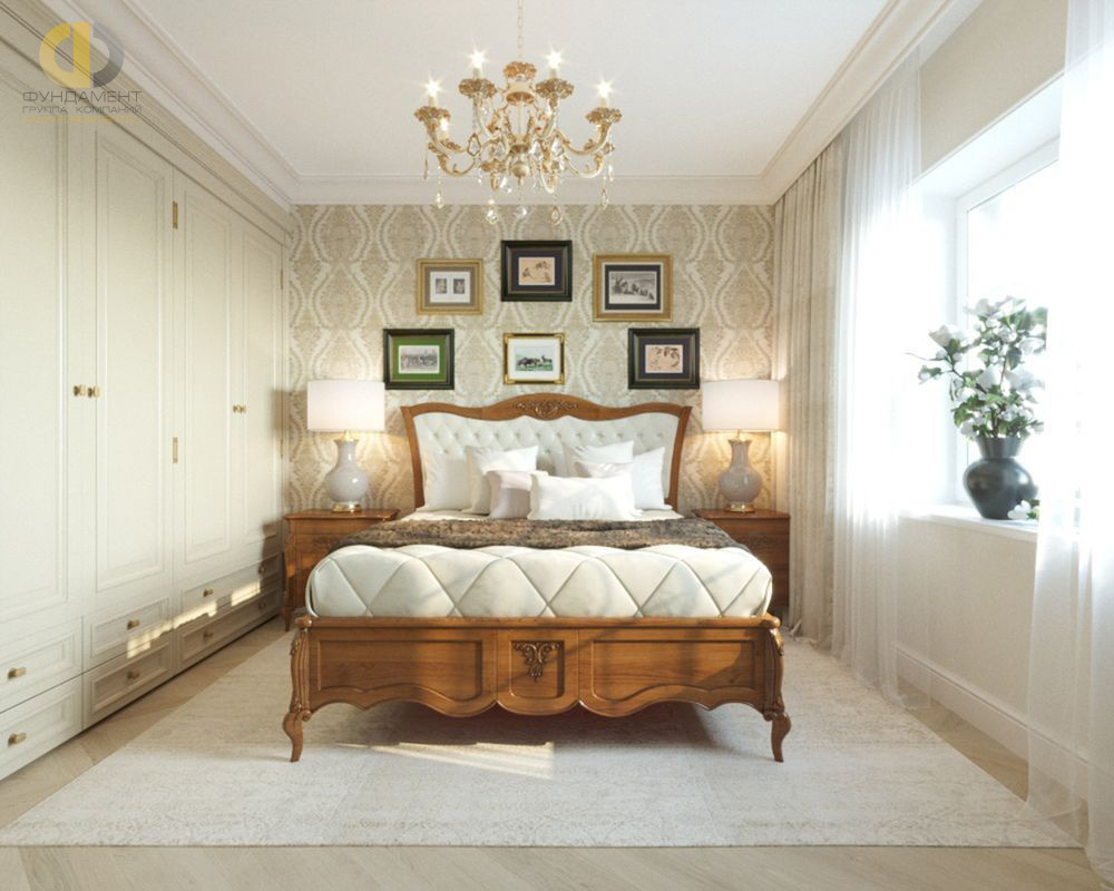 Дизайн интерьера спальни в доме 386 кв.м в классическом стиле17