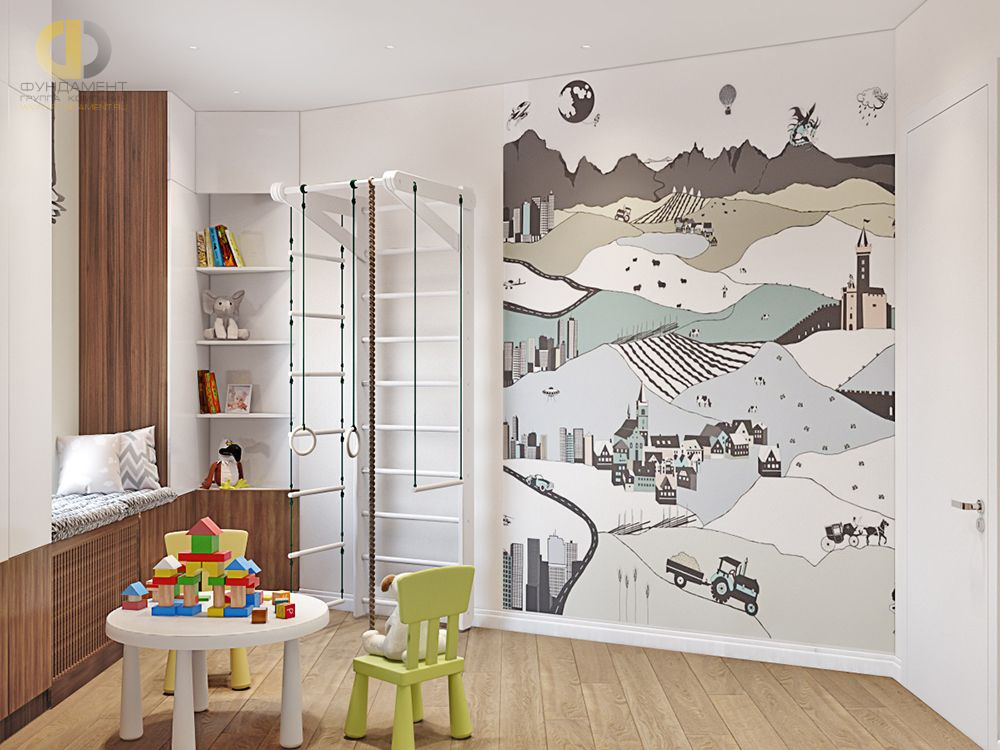 Дизайн интерьера детской в семикомнатной квартире 153 кв.м в современном стиле16