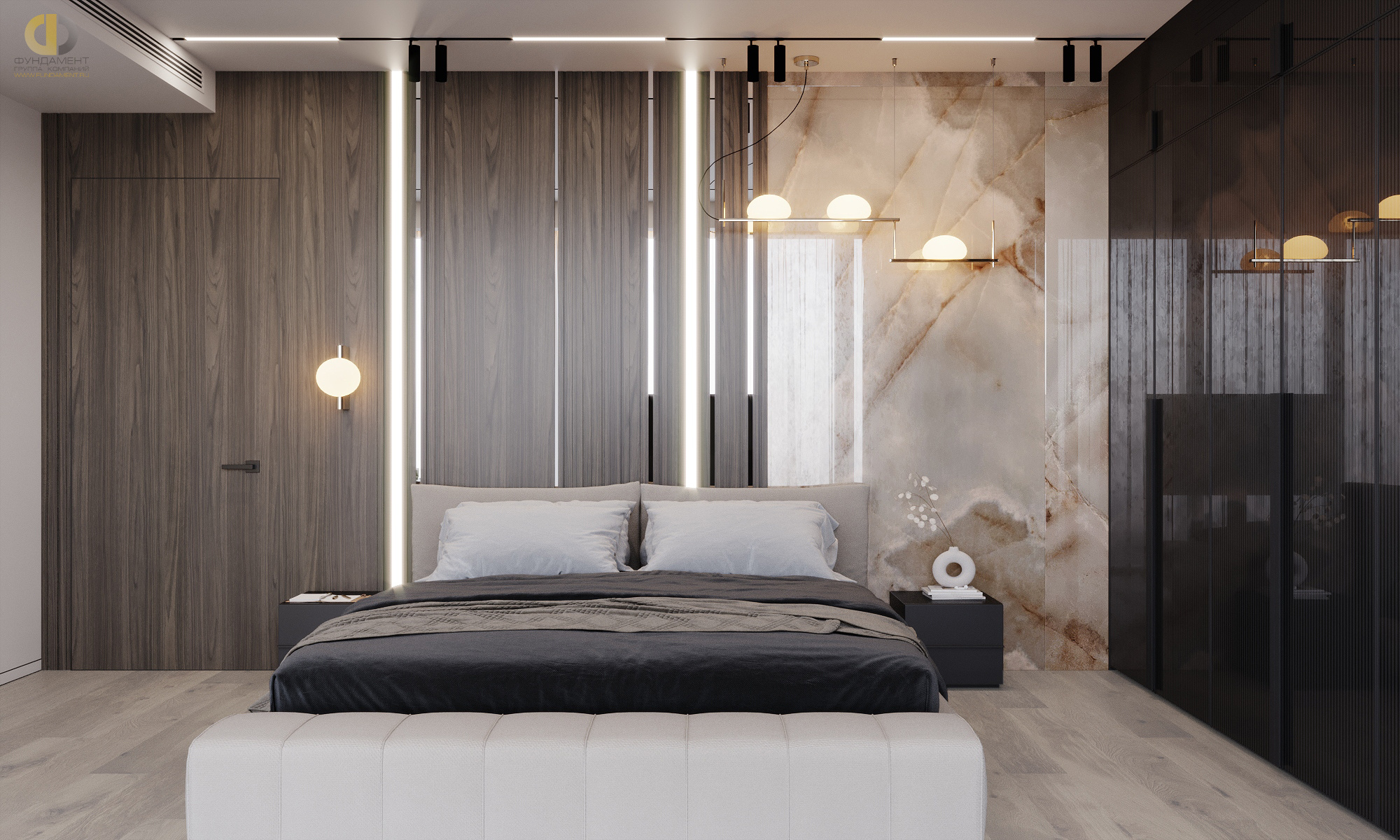 Дизайн спальни в стиле cовременном – фото 160