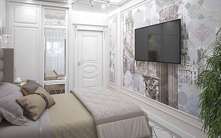 Дизайн интерьера спальни в шестикомнатной квартиры 185 кв.м в стиле неоклассика с элементами ар-деко 14