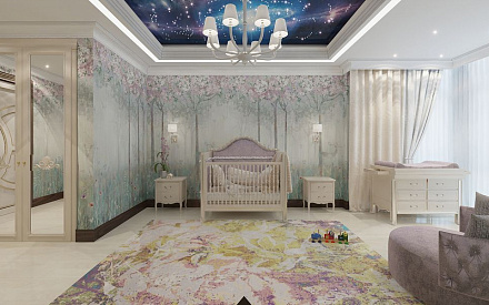 Дизайн интерьера детской в четырёхкомнатной квартире 240 кв.м в стиле ар-деко