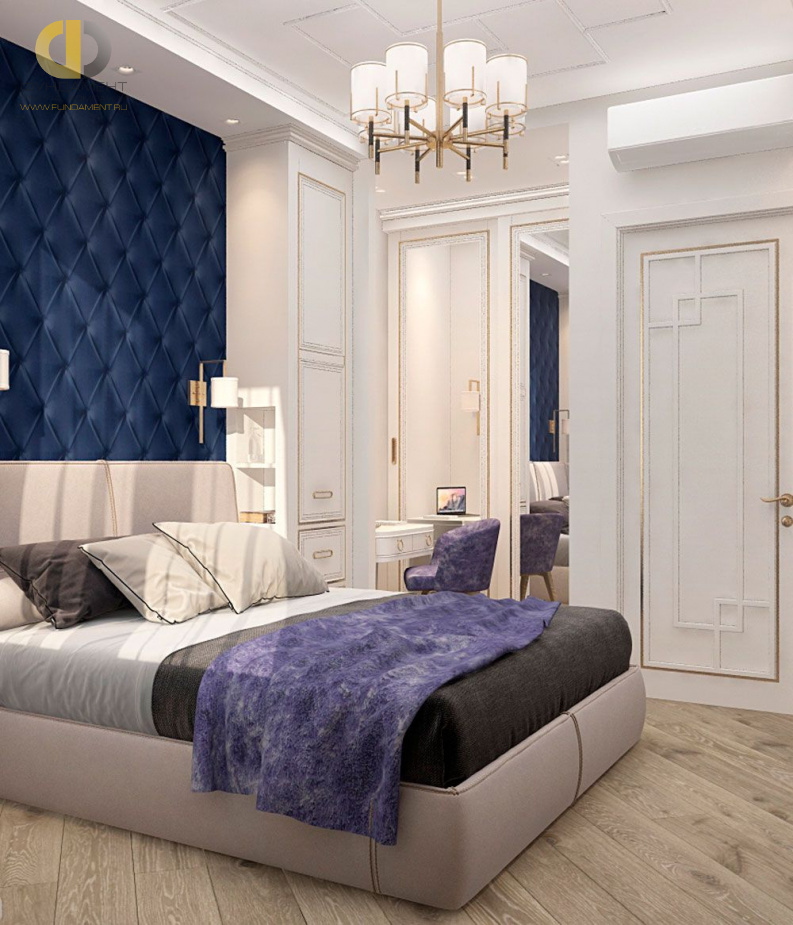 Дизайн интерьера спальни в двухкомнатной квартире 44 кв.м в стиле современная классика13