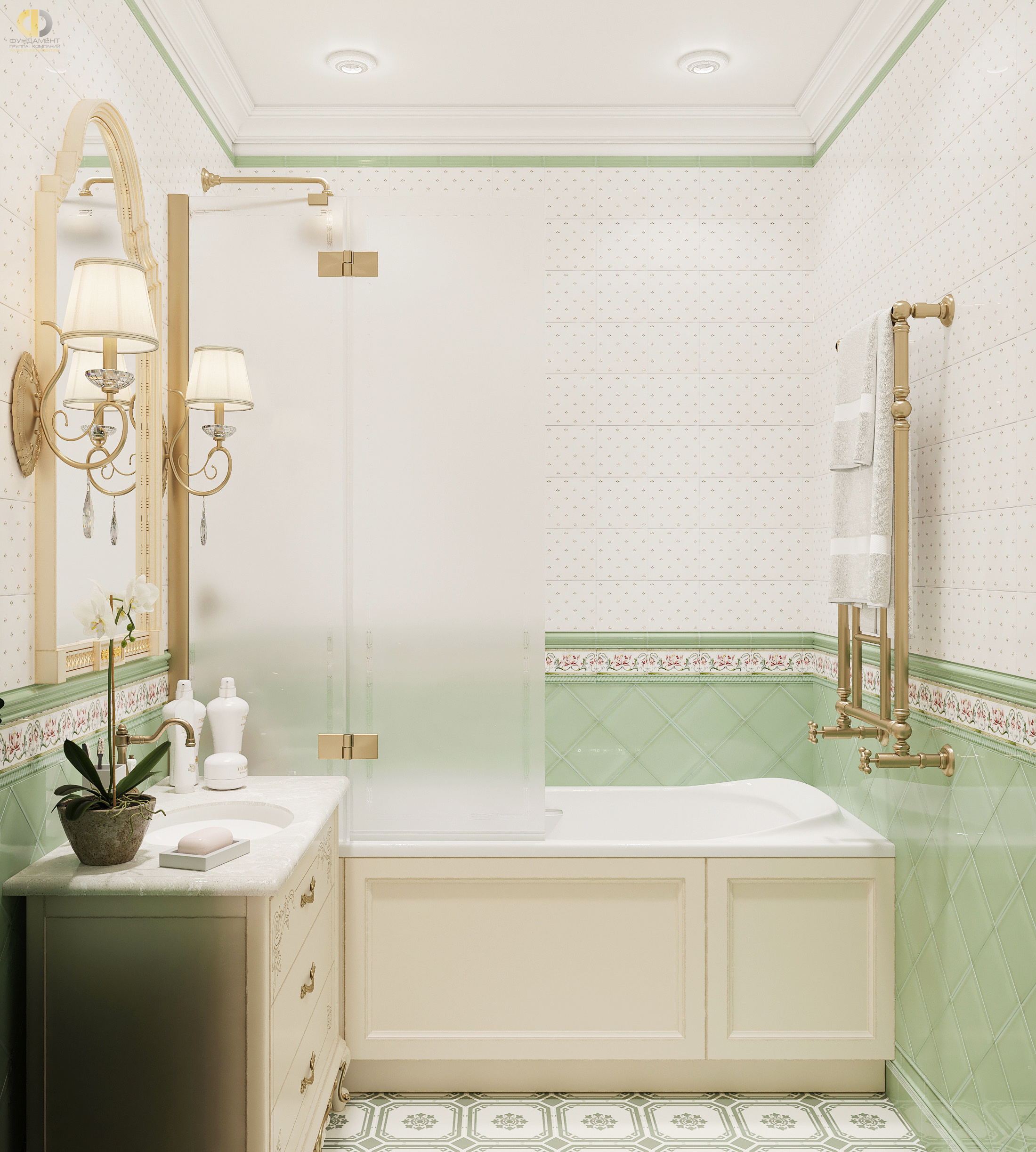 Дизайн ванной в стиле классическом – фото 165
