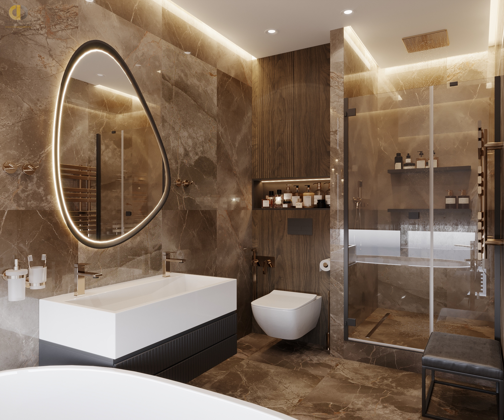 Дизайн ванной в стиле cовременном – фото 156