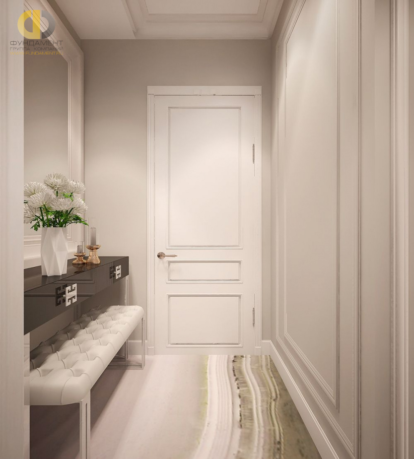 Дизайн интерьера коридора в двухкомнатной квартире 66 кв.м в стиле ар-деко5
