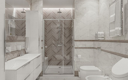 Дизайн интерьера ванной в пятикомнатной квартире 155 кв.м в стиле неоклассика16