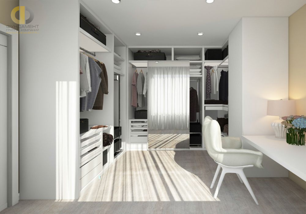 Дизайн гардероба в 4-комнатной квартире 130 кв.м – фото 202