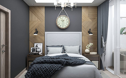 Дизайн интерьера спальни в четырёхкомнатной квартире 66 кв.м в современном стиле с элементами прованса8