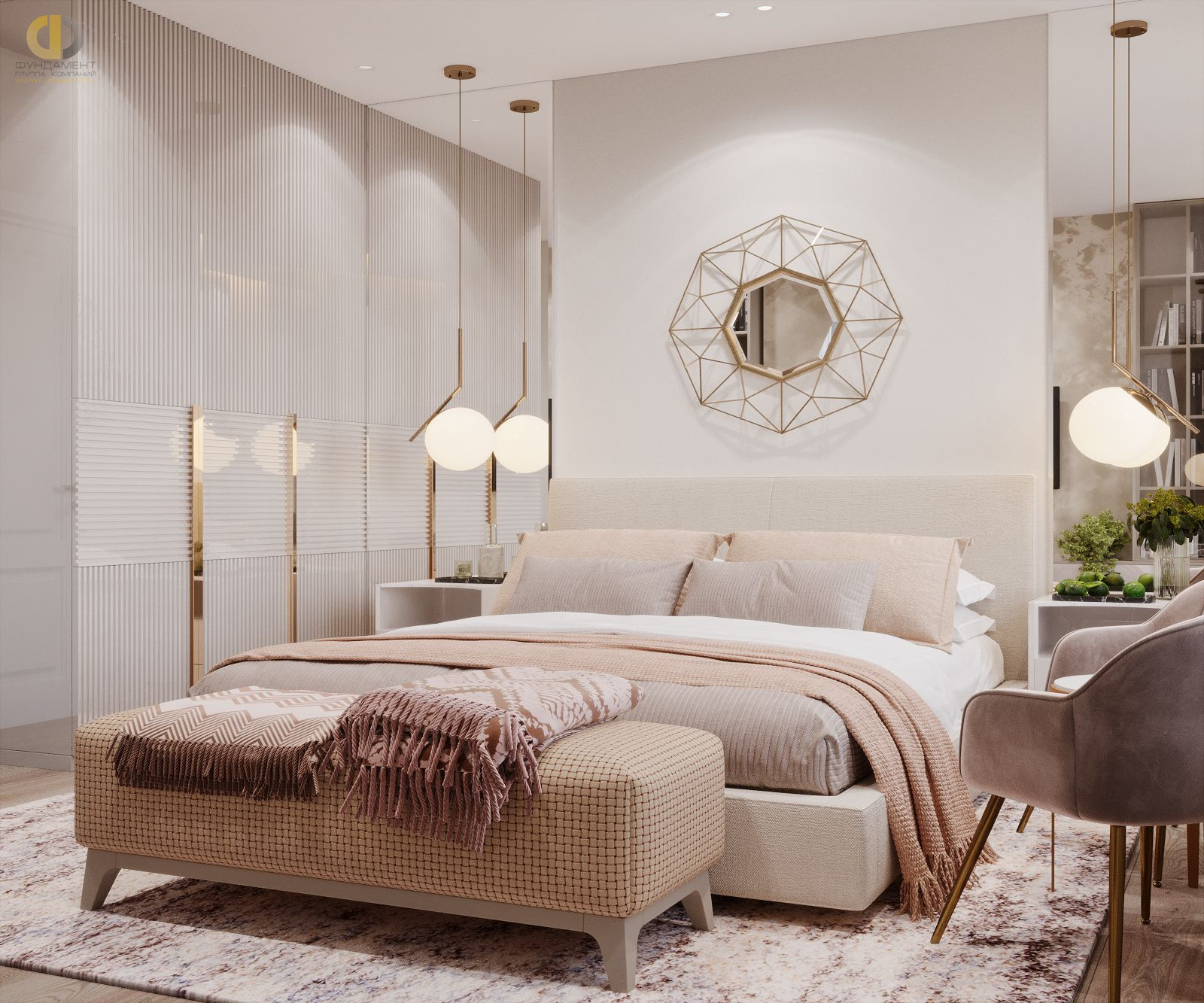 Дизайн спальни в стиле cовременном – фото 450