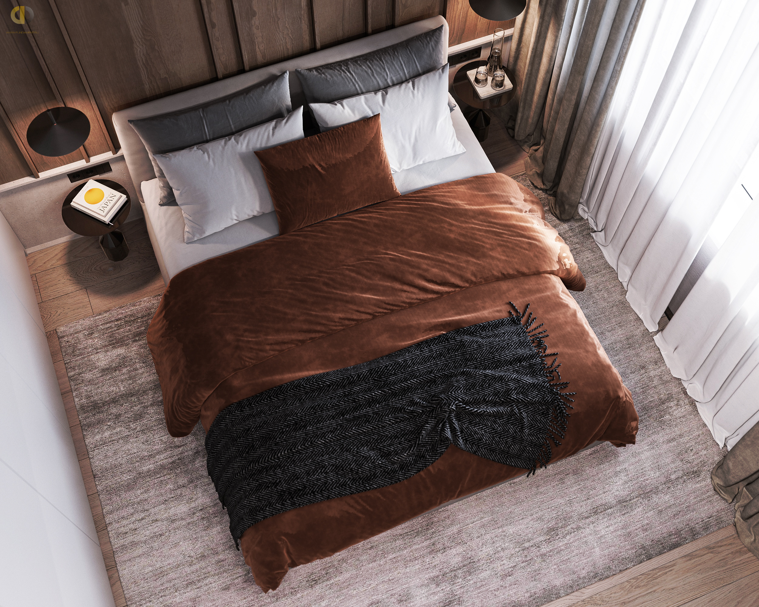 Дизайн спальни в стиле манимализском – фото 227