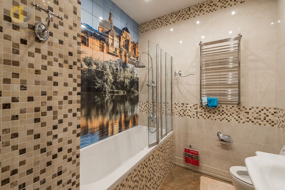 Ремонт ванной в трехкомнатной квартире 111 кв. м в стиле эклектика