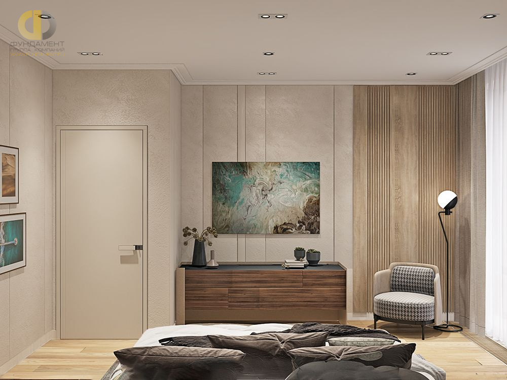 Дизайн интерьера спальни в трёхкомнатной квартире 135 кв.м в современном стиле15
