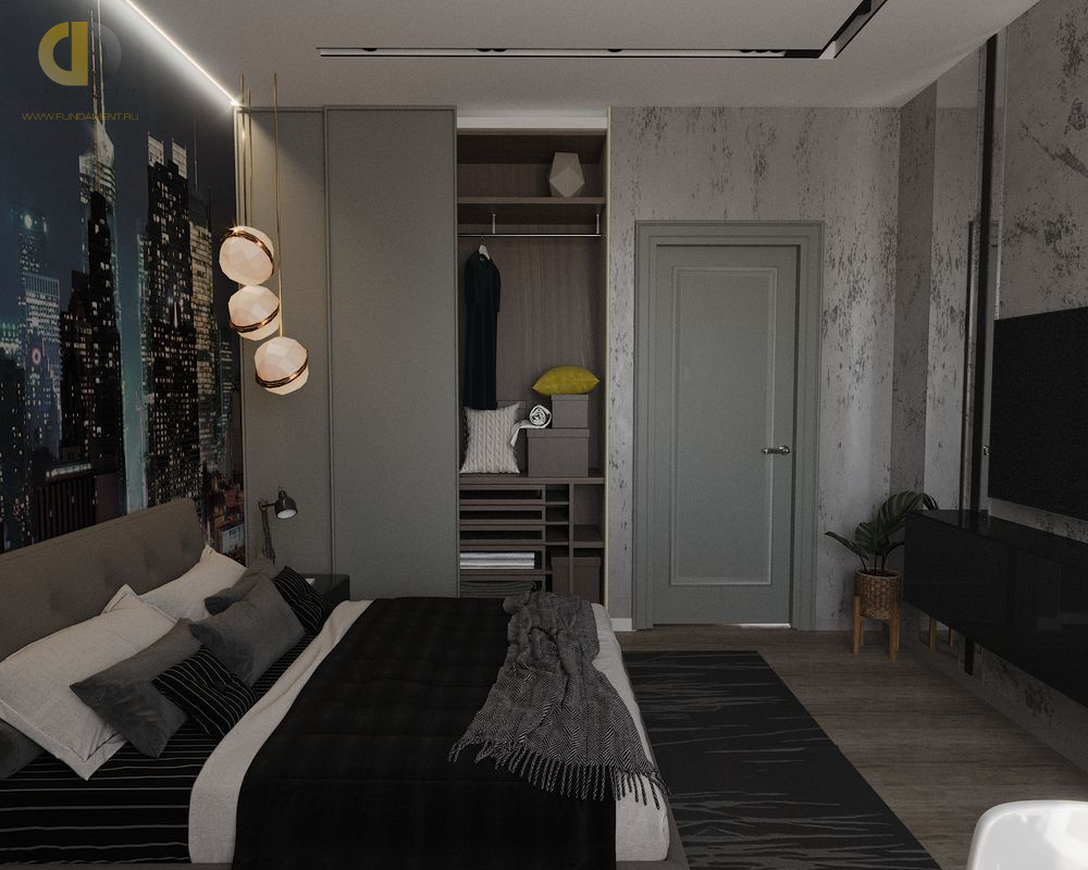 Дизайн интерьера спальни в пятикомнатной квартире 147 кв. м в стиле эклектика 27