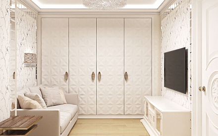 Дизайн интерьера спальни в шестикомнатной квартире 167 кв.м в стиле неоклассика с элементами ар-деко