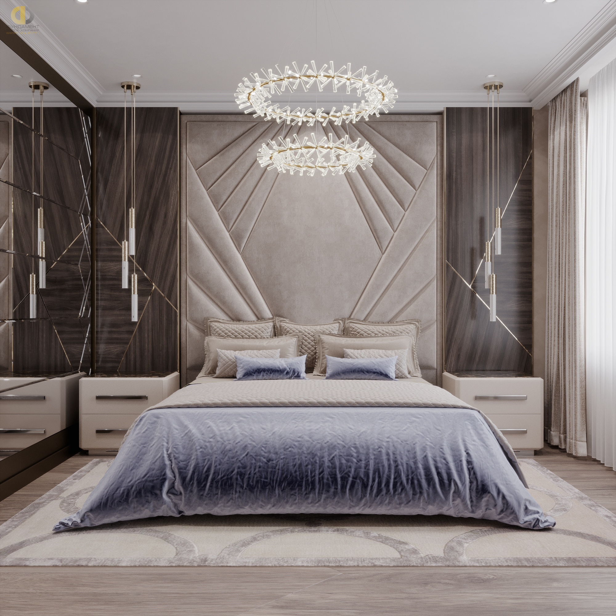 Дизайн спальни в стиле арт-деко – фото 224