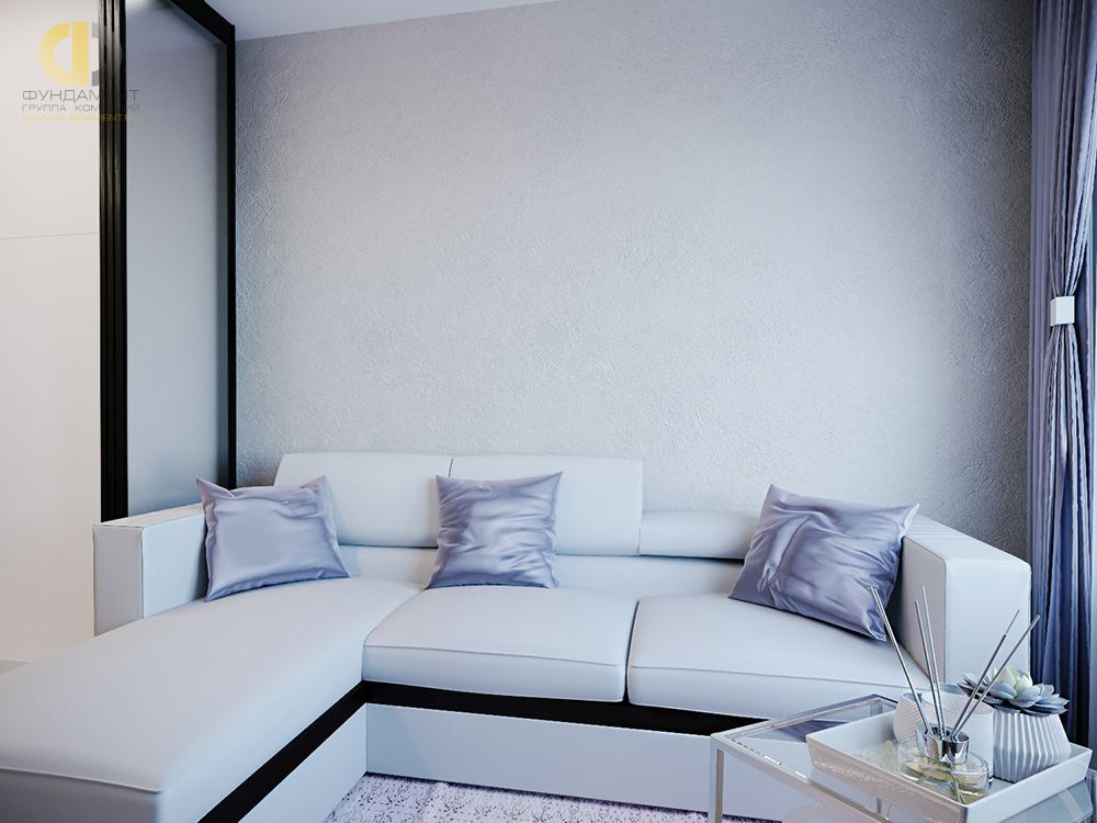 Дизайн интерьера гостиной в 3х-комнатной квартире 70 кв.м в современном стиле7