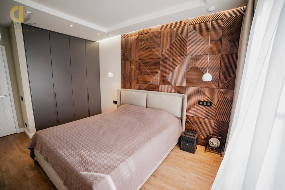 Ремонт спальни в трёхкомнатной квартире 89 кв.м в современном стиле