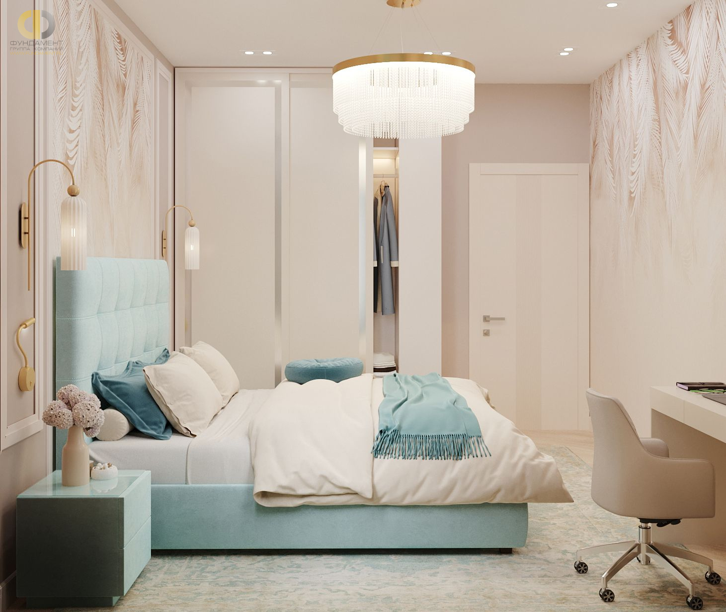 Дизайн спальни в стиле cовременном – фото 480