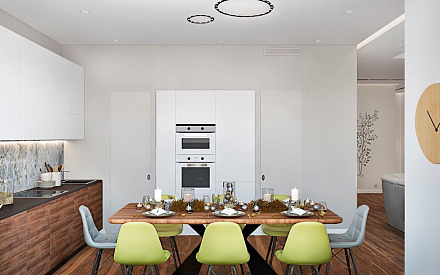 Дизайн интерьера кухни в семикомнатной квартире 153 кв.м в современном стиле31