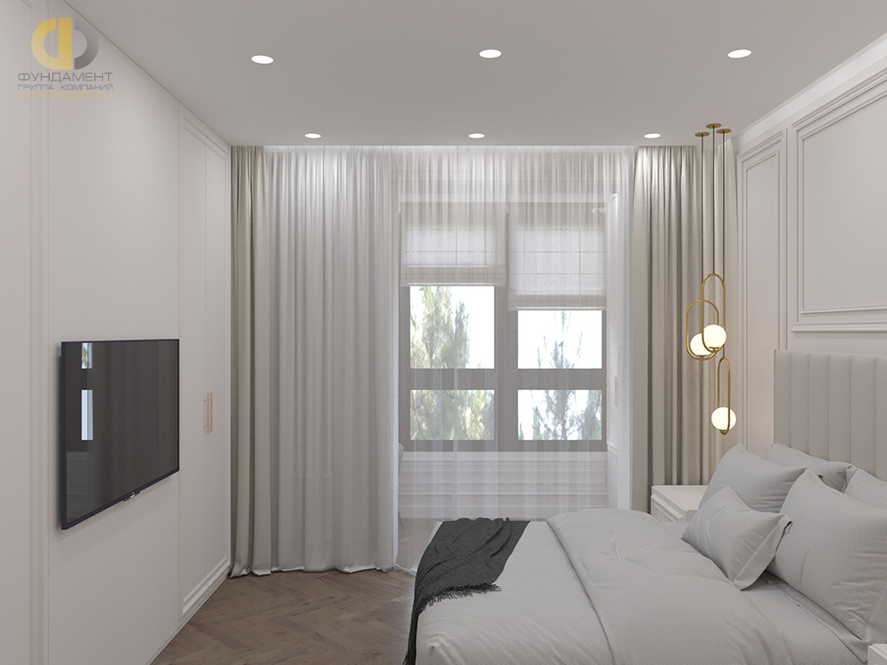 Дизайн спальни в стиле неоклассическом – фото 228