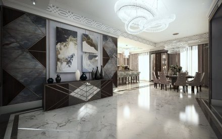 Дизайн большой четырехкомнатной квартиры в Москве