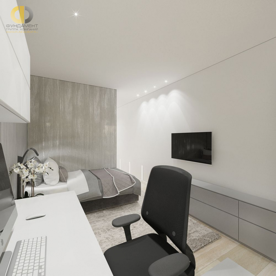 Дизайн интерьера спальни в доме 201 кв.м в стиле минимализм39