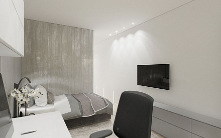 Дизайн интерьера спальни в доме 201 кв.м в стиле минимализм39