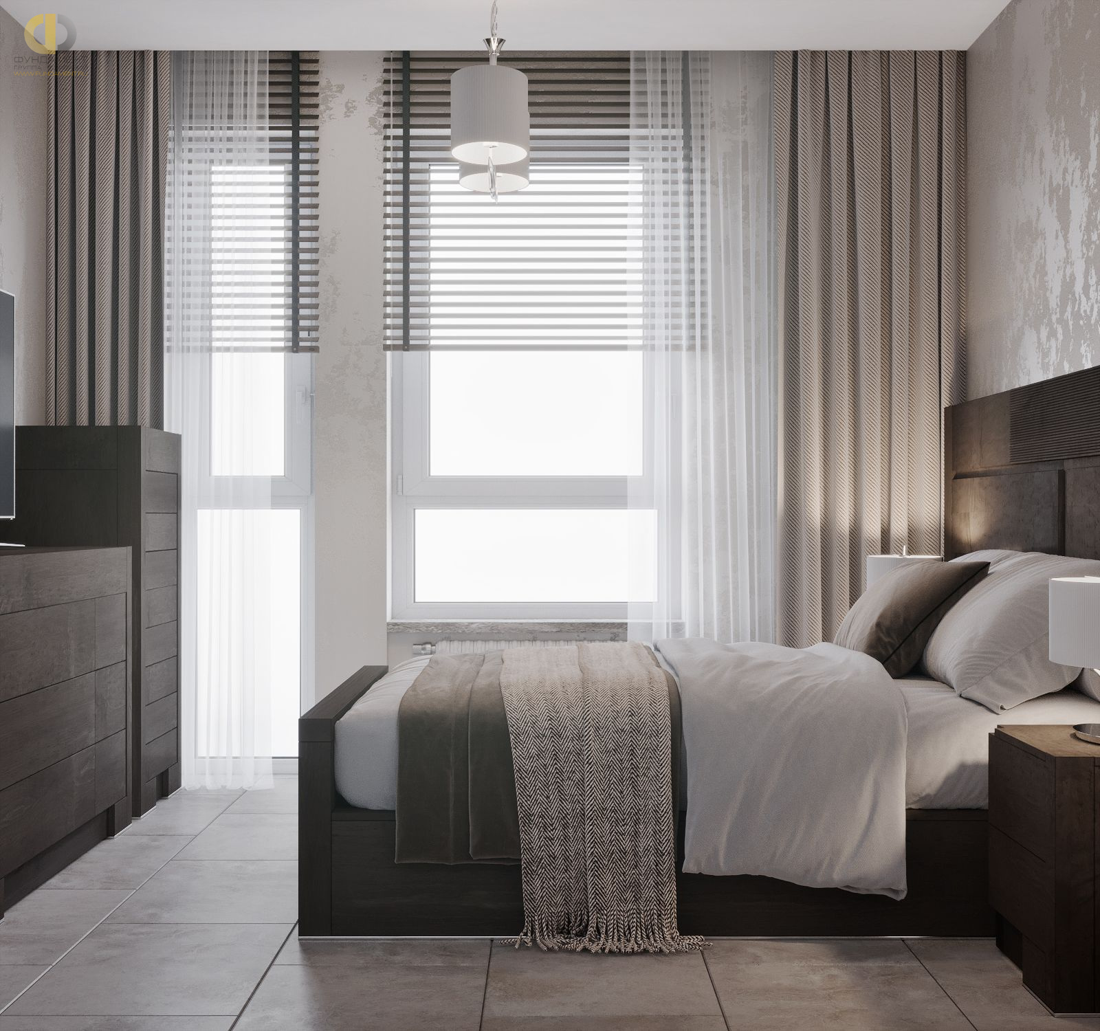 Дизайн спальни в стиле cовременном – фото 445
