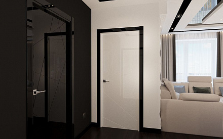 Дизайн интерьера коридора в 4-комнатной квартире 93 кв.м в современном стиле