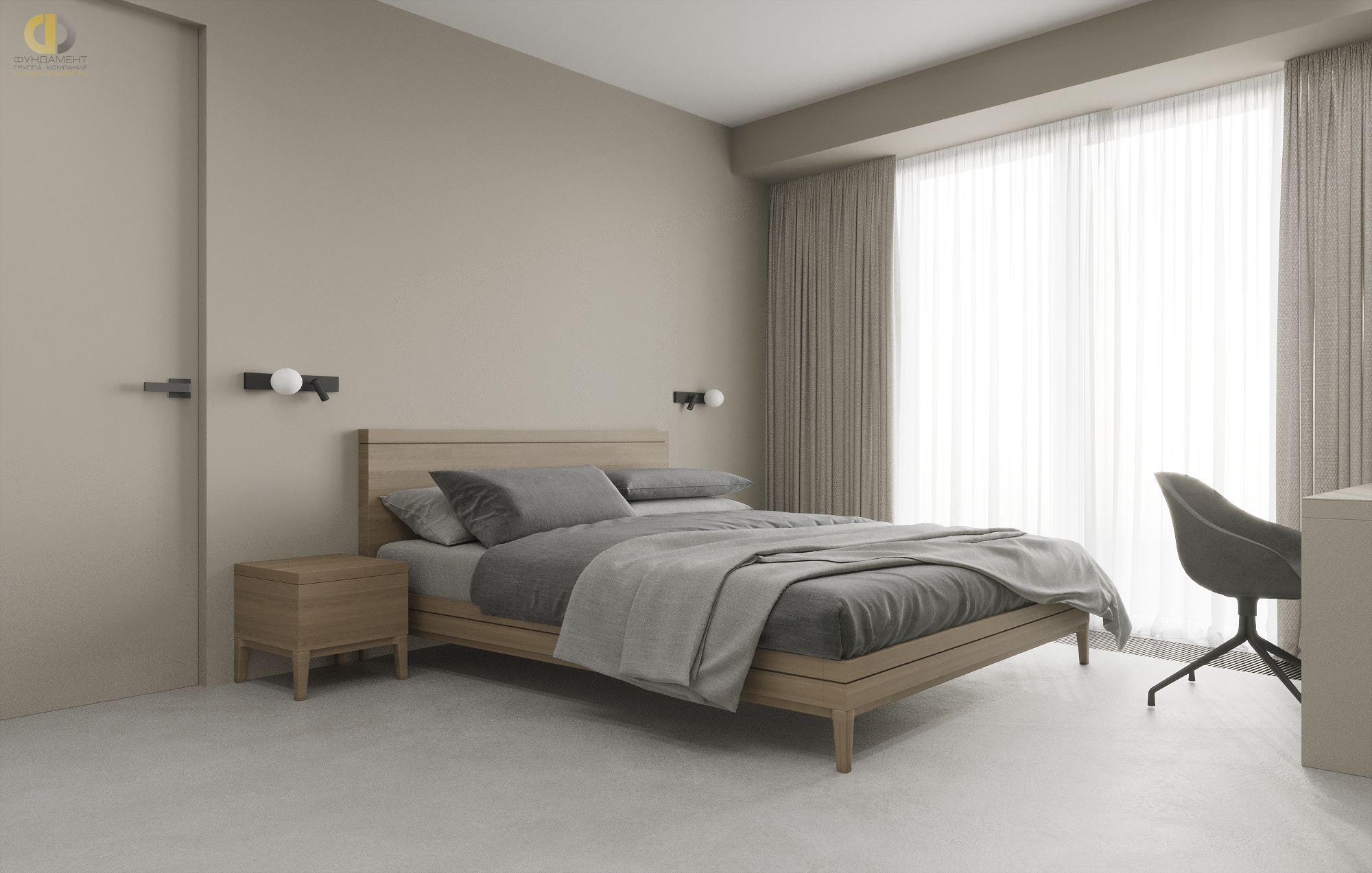 Дизайн спальни в стиле манимализском – фото 163