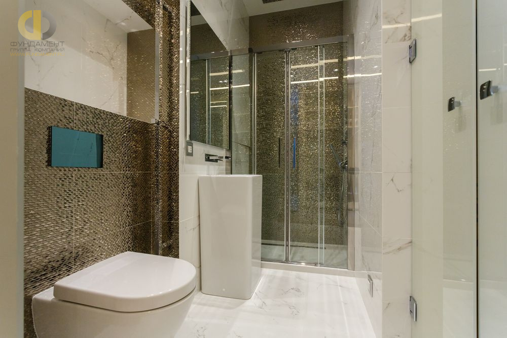 Ремонт  ванной в трехкомнатной квартире 120 кв. м в современном стиле