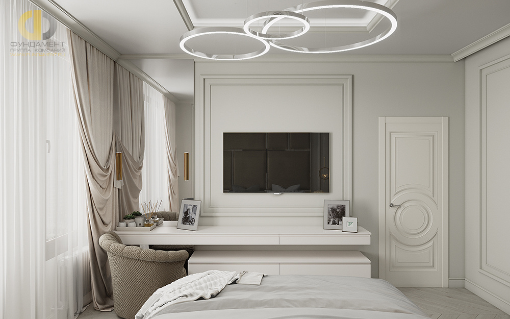 Дизайн спальни в стиле неоклассическом – фото 20