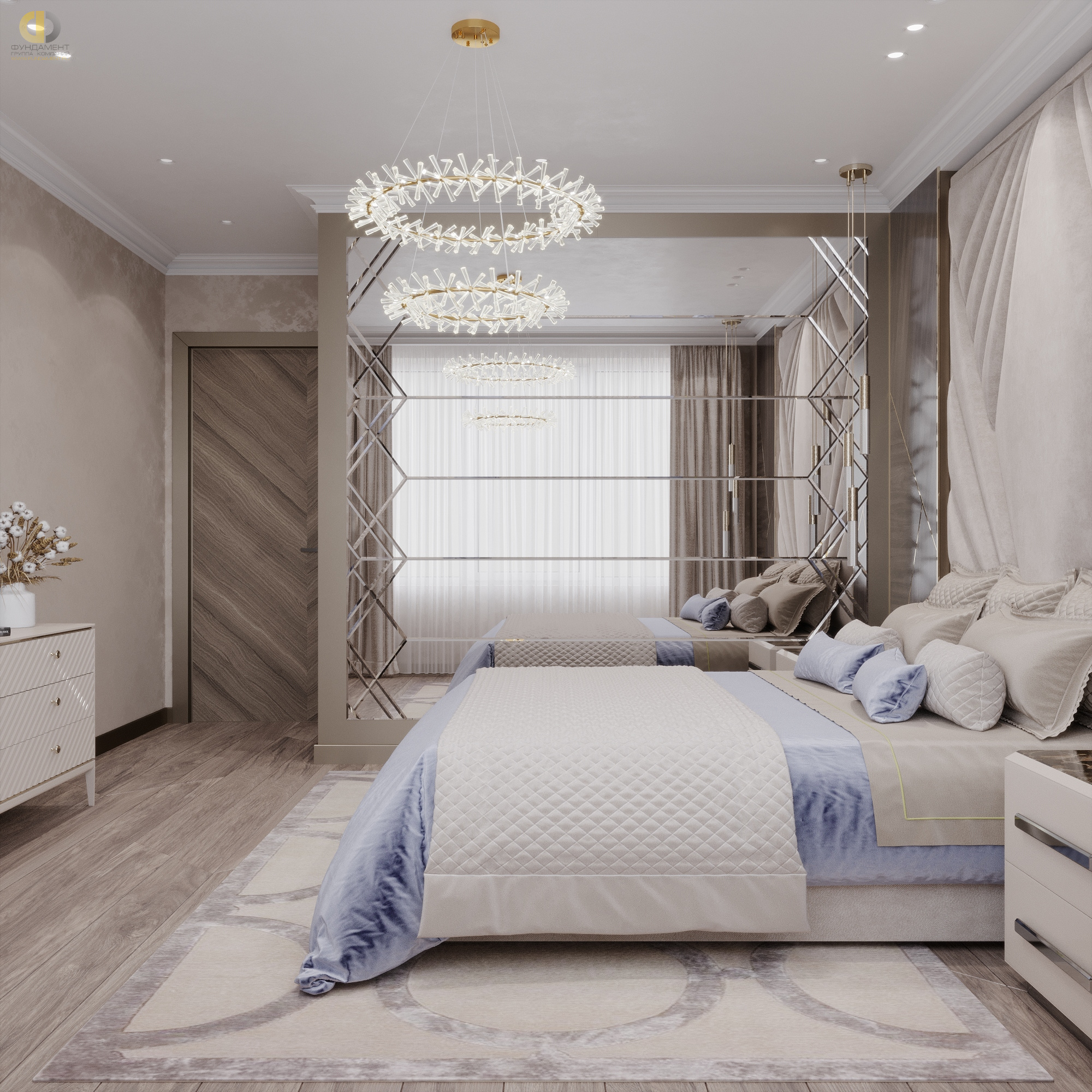 Дизайн спальни в стиле арт-деко – фото 220