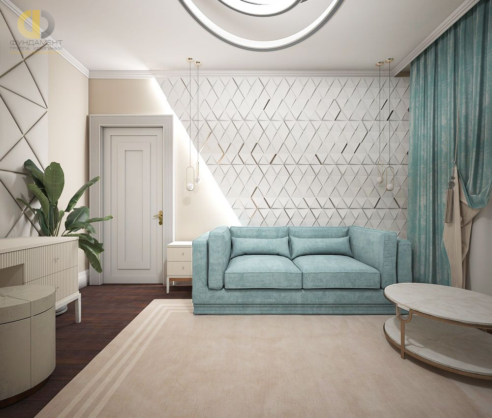 Дизайн интерьера  в трёхкомнатной квартире 124 кв.м в стиле ар-деко16