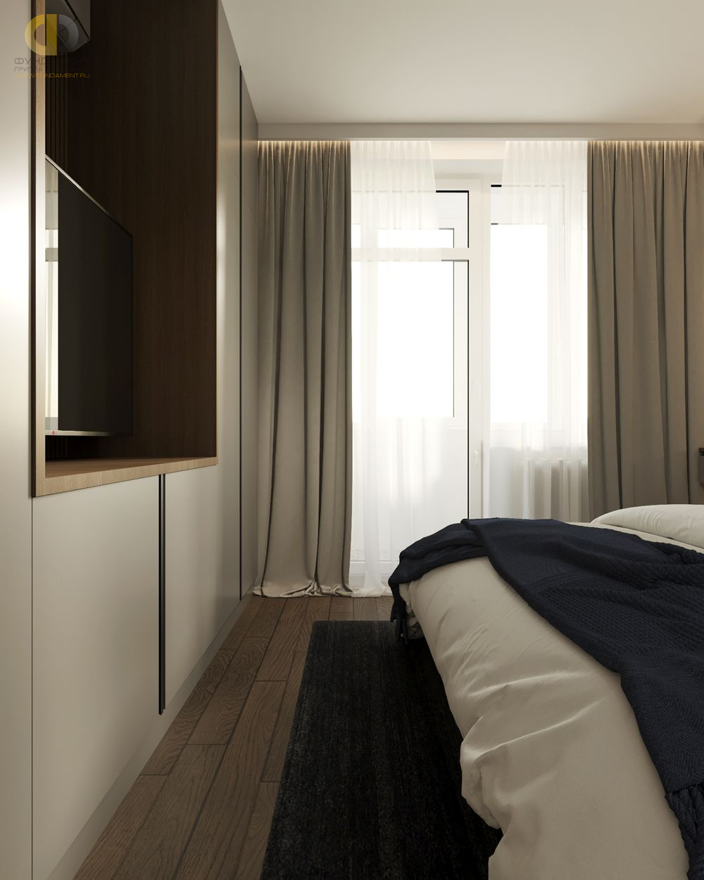 Дизайн спальни в стиле cовременном – фото 616