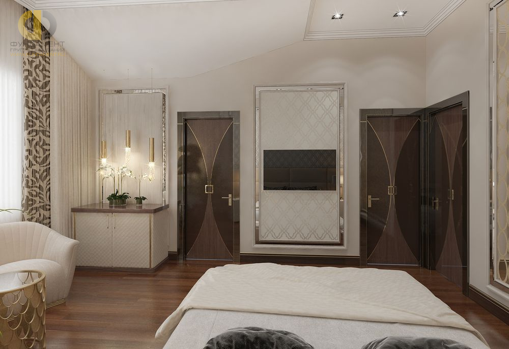 Дизайн интерьера спальни в доме 210 кв.м в стиле ар-деко27