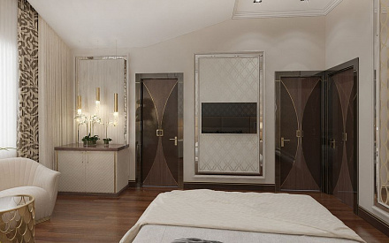 Дизайн интерьера спальни в доме 210 кв.м в стиле ар-деко27