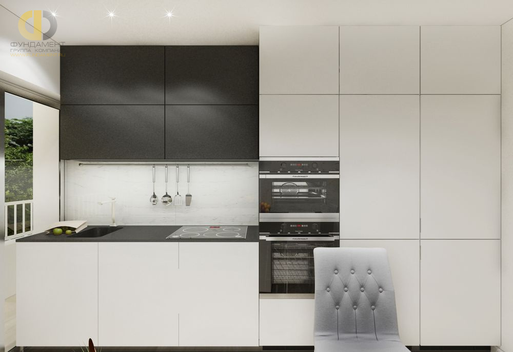 Дизайн интерьера кухни в доме 201 кв.м в стиле минимализм14