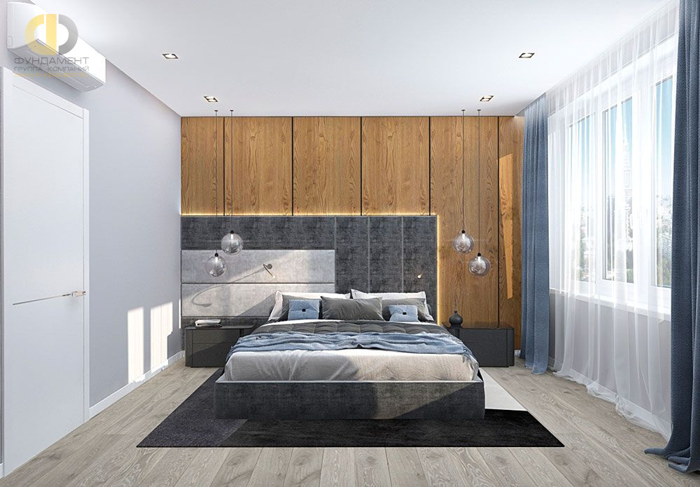 Дизайн интерьера спальни в трёхкомнатной квартире 123 кв.м в современном стиле17