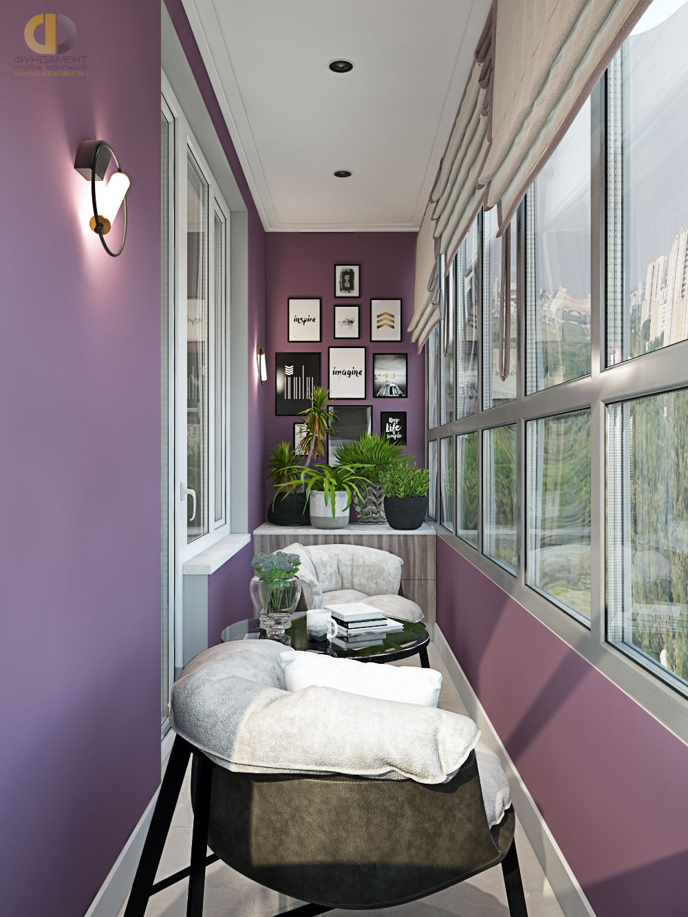 Дизайн интерьера балкона в трёхкомнатной квартире 85 кв.м в современном стиле – фото 155