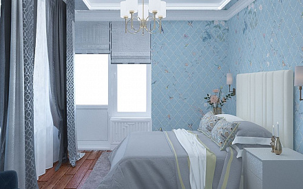 Дизайн интерьера спальни в четырёхкомнатной квартире 116 кв. м в стиле неоклассика 14