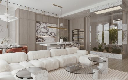 Дизайн интерьера квартиры 2-комнатной в Москве