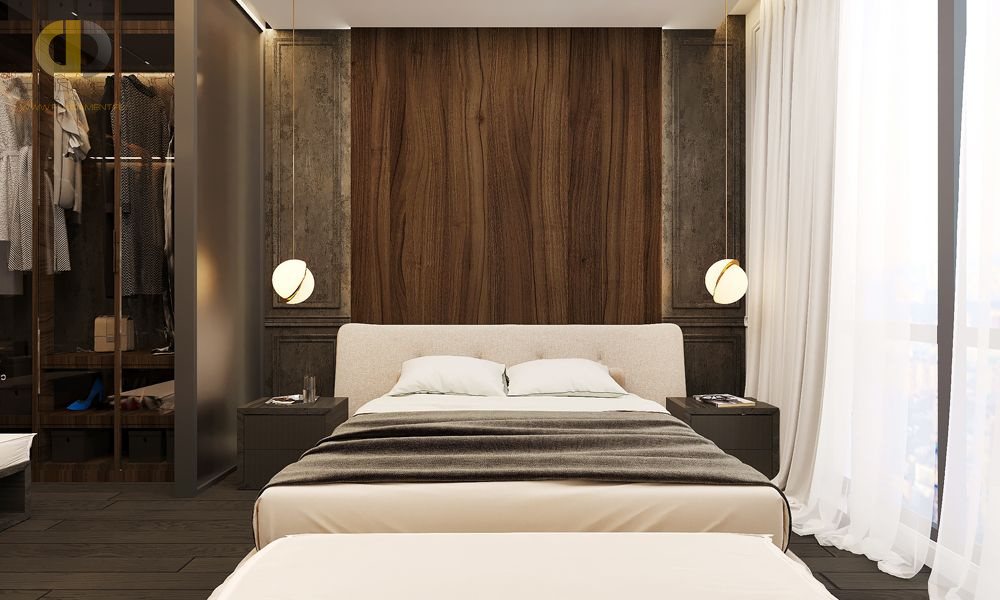 Дизайн интерьера спальни в двухкомнатной квартире 65 кв.м в стиле неоклассика10