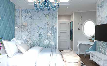 Дизайн интерьера спальни в трёхкомнатной квартире 100 кв.м в стиле эклектика18