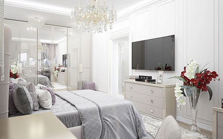 Дизайн интерьера спальни в двухкомнатной квартире 101 кв.м в стиле ар-деко14