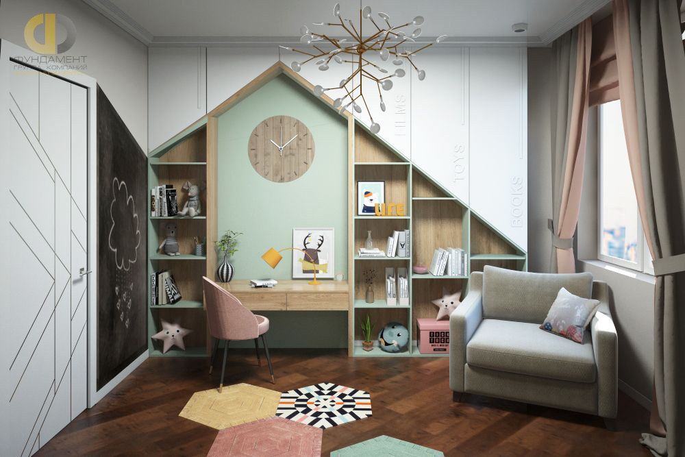 Дизайн интерьера детской в четырёхкомнатной квартире 115 кв.м в современном стиле28