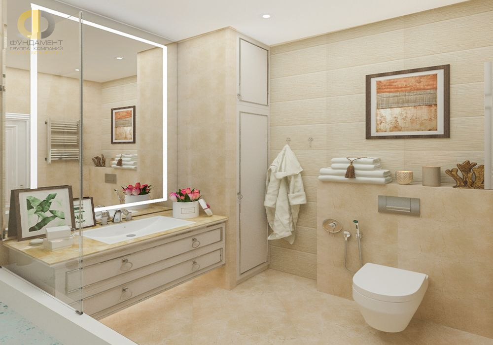 Дизайн интерьера ванной в трёхкомнатной квартире 103 кв.м в стиле эклектика14
