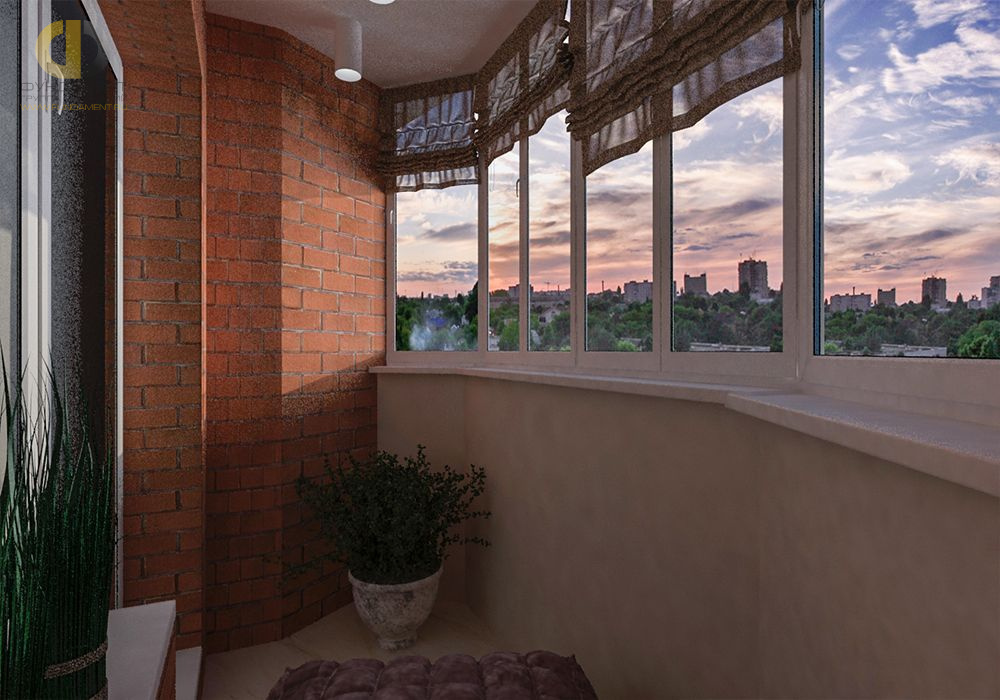 Дизайн интерьера балкона в четырёхкомнатной квартире 144 кв.м в стиле эклектика – фото 154